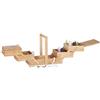 Relaxdays Cestino Cucito Piccolo Bambù Scatola Box Vuoto Porta-cucito Apribile con Coperchio HLP: 20x24x13,5 cm Beige