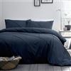 Serene - Dart - Set copripiumino plissettato, per letto king size, colore: blu navy