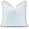 Hofdeco Premium Federa per cuscino in stile Hampton Coastal Hampton, per interni ed esterni, 50,8 x 50,8 cm, impermeabile, per cortile, divano, a righe blu