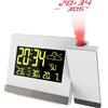techno line Technoline Sveglia con proiezione radio WT549 con LED, colore bianco, 14,7 x 4,2 x 9,2 cm