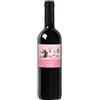 Bottle-Up Bottiglia con etichetta personalizzata di vino IGT Toscana Rosso - Idea regalo esclusiva e originale per compleanno (0,75L, Rosa con cagnolini)