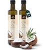 FOODIN MCT Oil C8, 1000 ml di olio di cocco, ideale per la dieta chetogenica, chetoni di olio MCT da bere, 3 volte più chetoni (100% C8), olio di cocco liquido e non aromatizzato (2x500 ml)