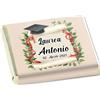 Generico Cioccolatini personalizzabili - Matrimonio - Compleanno - Nascita - Battesimo - Comunione - Cresima - Laurea - SENZA GLUTINE - Cioccolattini Personalizzati 30 pezzi (opzioni quantità) (Laurea 2)