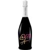 BRANDGIFT.IT Bottiglia Personalizzata Compleanno Santero 958 NERA Spumante Extra Dry Perlage Floreale Bottiglie Personalizzate Anni Compiuti Ottimo Regalo Per Brindisi Originali (ROSA, 40 ANNI)
