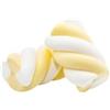 Generico Marshmallow Treccia Multicolore Senza Glutine, 1 kg, per Compleanni, Battesimi, Nascite ed Eventi (Bianco Giallo)