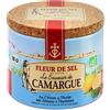 Le Saunier De Camargue Fiocchi di sale, Fleur de Sel, limone e timo per condimento, scatola rotonda, 125g