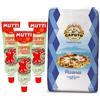 PROMOO Caputo - Harina Italiana Pizzeria Tipo 00 1 Kg + Mutti - Concentrado de tomate doble 130 GR x 3 uds - Pack Pizza Perfecta Promoo