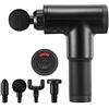 Mediawave Store Pistola Massaggiante Professionale con 4 Testine e 6 Velocità - Massage Gun Elettrica Silenziosa per Terapia Muscolare, Relax e Recupero Sportivo - Massaggiatore Portatile