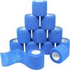 Tocone 12 Rotoli Benda Elastica Bendaggio Adesiva Coesiva Benda Nastro Elastico Autoadesivo Salvapelle Sport Nastro Bendaggio Sportivo per Mani, Piedi, Ginocchia, Braccia 5cm x 4.5m (‎Blu)