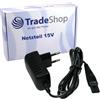 Trade-Shop compatibile con caricatore di rete 15 V Philips QC5380 QC5390 QC5510 QC5530 QC5550 QC5560 QC5570 QC5572 QC5580 QC5582 QG3270 QG32828282828282 QG3280 0 QG3. 322 QG3342 QG3360.
