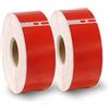 BETCKEY - 2 Grandi Rotoli 99010 Etichette Colorate(Rosso) Compatibile con DYMO S0722370, 28mm x 89mm, 700 Etichette per Indirizzi Utilizzo per LabelWriter 450 4XL NON per 550 o 5XL