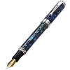 Xezo Maestro - Penna stilografica con pennino fine, conchiglia di abalone naturale con placcatura in puro platino, realizzata a mano, edizione limitata, serializzata