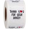 Myazs 500 pz/rotolo Rotondo Grazie per il Tuo Ordine Cuore Adesivo Fatti A Mano Sigillo Etichette Scrapbooking Decorazione Nastro Natale Sottile