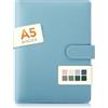 SKYDUE Raccoglitore Ad Anelli A5 In Similpelle, Quaderno Ricaricabile, Agenda (Carta Interna Non Inclusa) Per Ufficio, Scuola, Viaggi E Lavoro (Blu)