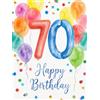 The Lazy Panda Card Company XXL 70. Bigliettino di compleanno A4 - Enorme biglietto di auguri per il 70° compleanno - Grande carta da personalizzare - Premium 300g/m² - Con busta - Prodotto in