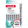 Uni-ball Astuccio Rollers inchiostro liquido UB-157 colori base 8 pz