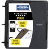 Five Star Flex 29326AA2 Taccuino ricaricabile+app di studio, carta a righe, raccoglitore TechLock con anelli (2,5 cm), copertina personalizzabile, tasche, linguette, divisori, max 200 fogli, nero