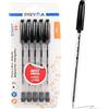 Pryma Penna a Sfera Start 1 mm - Confezione da 5 Pz - Penne a Sfera per Scuola, Ufficio e Casa (Nero)