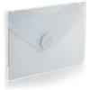 Office Box 91261 - Busta plastica A7 com chiusura in v-lock, colore: traslucido bianco, Pack 10 pezzi
