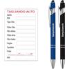 StampaGenerale® - 75 Pz Etichette Adesive in Carta per Tagliando Auto (8,5x5,5 cm) Scrivibili a Penna, Facili da Applicare - Ideali per Revisione e Manutenzione Veicoli (Penna Inclusa)
