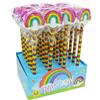 BARATTI Set di 24 matite di legno con gommino, pensierino per Comunioni, compleanni, asili, scuole e feste, Bomboniere Battesimo Comunione Natale Scuola (Arcobaleno)