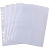 BAOFALI Confezione da 10 buste in plastica formato A5, 6 fori, impermeabili, in PVC, per fogli sfusi, buste per fogli sfusi, organizer per foto, documenti, francobolli e matrici
