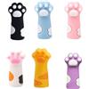 Hxyxbnhno 6 tappi in silicone a prova di masticazione per matite a forma di gatto, protezione per la punta della matita per bambini e studenti