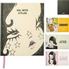 Rietoiu Gal With A Plan - Agenda 2026 con copertina rigida, organizer mensile e settimanale con opere d'arte e adesivi, calendario creativo degli obiettivi, design portatile, planner settimanale e mensile per