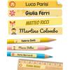melu kids® Etichette Adesive Personalizzate per Scuola (75, Oro) | Adesivi Personalizzabili per Penne, Matite e Cancelleria, Resistenti all'Acqua e Lavastoviglie, Etichette Adesive Scuola Nome