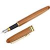 Bewinner Penna stilografica Art Pen Calligrafia 5, Pennino a Punta Smussata con Manico in Compensato di Bambù e Serbatoio in Inchiostro Stile Pistone per Scrivere Gotico, Corsivo, Arabo, ecc.(0,7 mm)