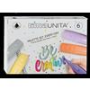 Generico TINTA UNITA Evidenziatori con impugnatura Soft Touch conf. 12pz assortiti in scatola contenente 6 colori forti + 6 colori pastello.
