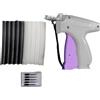 CHICIRIS Kit di Pistola a Tag, ABS ACCIPO Durevole Portatile, Pistola Mini di Orlo con 6 Aghi da 1000, per la Trapunta di Vestiti Pulsante Sostituzione Viaggio di Viaggio di Emergenza (WHITE)