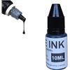 gue 10ml inchiostro per timbri nero, inchiostro ad olio nero per timbrom,sigillo forniture scolastiche per ufficio (2 bottiglie)