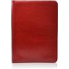 office box Portafoglio Dynamic Classic A4 e A5 in pelle vegan con texture Notairé, cerniera, blocco note, carte di credito, classificatore e scomparti multipli by Office Box (A4, Bordeaux)
