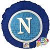 Fai Fiesta Pignatta a tema NAPOLI (pentolaccia, piñata), gioco della pignatta per piccoli tifosi del Napoli squadra di calcio. Personalizzabile con nome del festeggiato e anni. Da riempire. 50 cm diametro