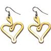 Handmade Orecchini in alluminio anodizzato,interamente fatti a mano,anallergici,inossidabili,leggeri.Ganci in acciaio inox.Modello Cuore medium Oro Antico