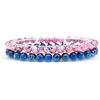 Made by Nami Bracciale Chakra Yoga Set Di 2 Donna e Uomo - Bracciale Con Perline Da 6mm Del Buddismo Zen Per La Famiglia e Gli Amici - Protezione Tantrica, Portafortuna, Talismano (blu e lava)
