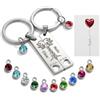 Fanery Sue Portachiavi Coppia Personalizzati,Regali di Coppia San Valentino per Lui e Lei,Portachiavi di Coppia Assortiti,Regalo per Coppia Fidanzati per Anniversario Compleanno Matrimonio (Argento)