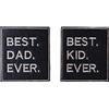 Bling! Handmade Migliore Mamma Papà Toppa Ricamata Termoadesiva | Cucire | Emblema Applique Distintivo Spilla Abbigliamento T-shirt Jeans Cappelli Pantaloni Borse Accessori Giacche Zaino | 5.5cm PACK 2 (Padre)