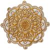 Bling! Handmade Mandala Toppa Ricamata Termoadesiva Fiore Mistic Natura | Cucire | Emblema Applique Distintivo Spilla Abbigliamento T-shirt Jeans Cappelli Pantaloni Borse Accessori Giacche Zaino | DIY 10cm