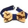 Faltec Papillon in legno/farlallino dinosauri - perfetto per eventi e feste eleganti o come regalo -con sacchettino personalizzato