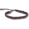 Handmade Bracciale uomo in cuoio grezzo intrecciato a mano - Regolabile - Testa di Moro