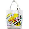 Arte Lisanti Borsa in Pelle Dipinta a Mano - BLU, GIALLO, ROSSO DI KANDINSKIJ - a Mano, a Tracolla, Borsa Donna, Idea Regalo, Artigianato Italiano, Made In Italy, Vera Pelle, Tote Bag