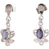 Handmade Designer Leaf Charm Iolite Earrings Handmade 925 Sterling Silver Natural Faceted Iolite Gemstone Earrings