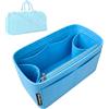 Divitize Premium Organizer compatibile con Keepall 25/35/45/50/55/60/City - in Feltro Morbido, Base Rinforzata, Rivestimento Totale, 24+ Colori (Sky Blue, Keepall 50)