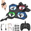 Jradse Aereo Telecomandato, Aereo RC 2,4 GHz, Telecomando e Controllo da Polso, Aereo Acrobatico RC 360° Flip, 3 Velocità, con Luce LED ed Elica di Ricambio, per Bambini Principianti, Blu