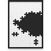 WIETRE Cornice per puzzle 50x70 cm adatta per Ravensburger 1000 (nero) Cornice in alluminio