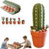 mzvoo Cactichess - Roll Up Cactus Set Di Scacchi,set Di Scacchi Cactus Arrotolabile Avanzato,scacc Hiera Con Stampata In 3d,Portatili Arrotolabili Sets Scacchis Viaggio Pezzi Unici Piante Grasse-a