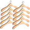 GALPADA Grucce Legno Miniatura per Abiti Bambole 10 Pezzi Appendini in Legno Marrone da 15cm per Casa delle Bambole