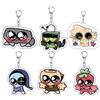 JUSONGKWCP Portachiavi World for Dandys 6 Pcs Giochi Figure Dandys Keychain Ciondolo Acrilico Key Rings Borsa Decorazione